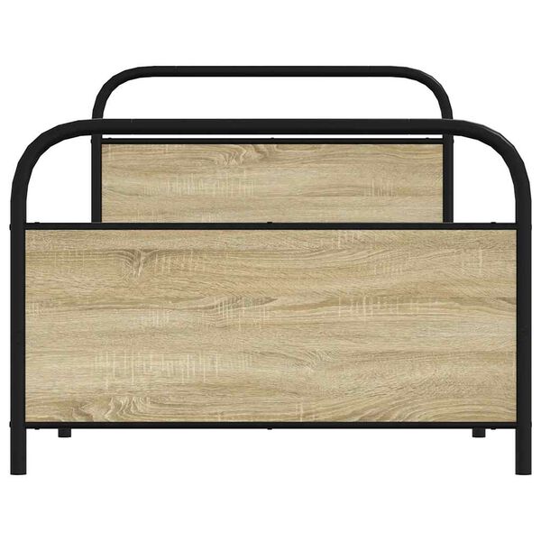 vidaXL Πλαίσιο Κρεβατιού Χωρ. Στρώμα Sonoma Δρυς 100x190 εκ Επ. Ξύλο