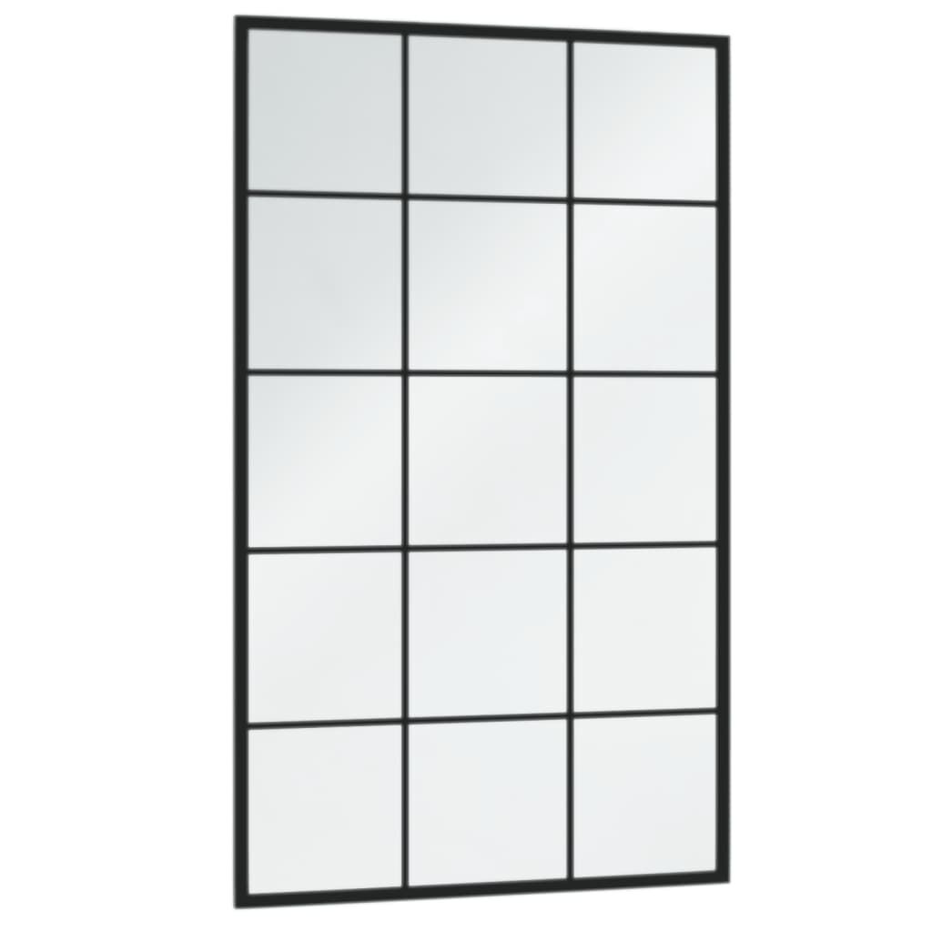 vidaXL Καθρέφτης Τοίχου Μαύρος 100 x 60 εκ. Μεταλλικός