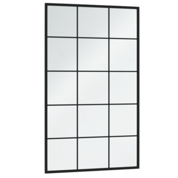 vidaXL Καθρέφτης Τοίχου Μαύρος 100 x 60 εκ. Μεταλλικός