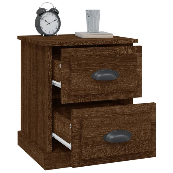 vidaXL Κομοδίνο Καφέ δρυς 39x39x47,5 εκ. από Επεξεργασμένο Ξύλο