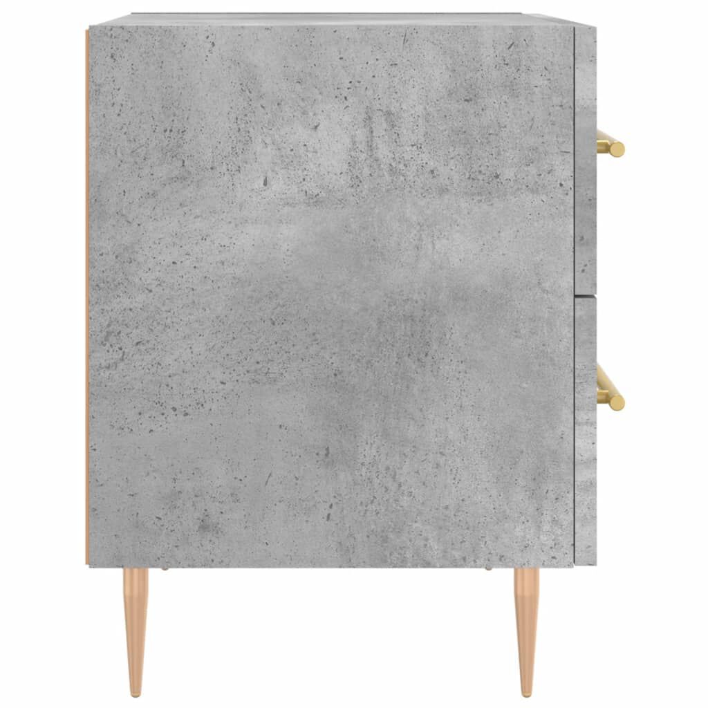 vidaXL Κομοδίνο Γκρι Σκυροδ. 40 x 35 x 47,5 εκ. από Επεξεργασμένο Ξύλο