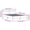 vidaXL Σκελετός Κρεβατιού Μαύρη δρυς 135 x 190 cm Επεξεργασμένο ξύλο