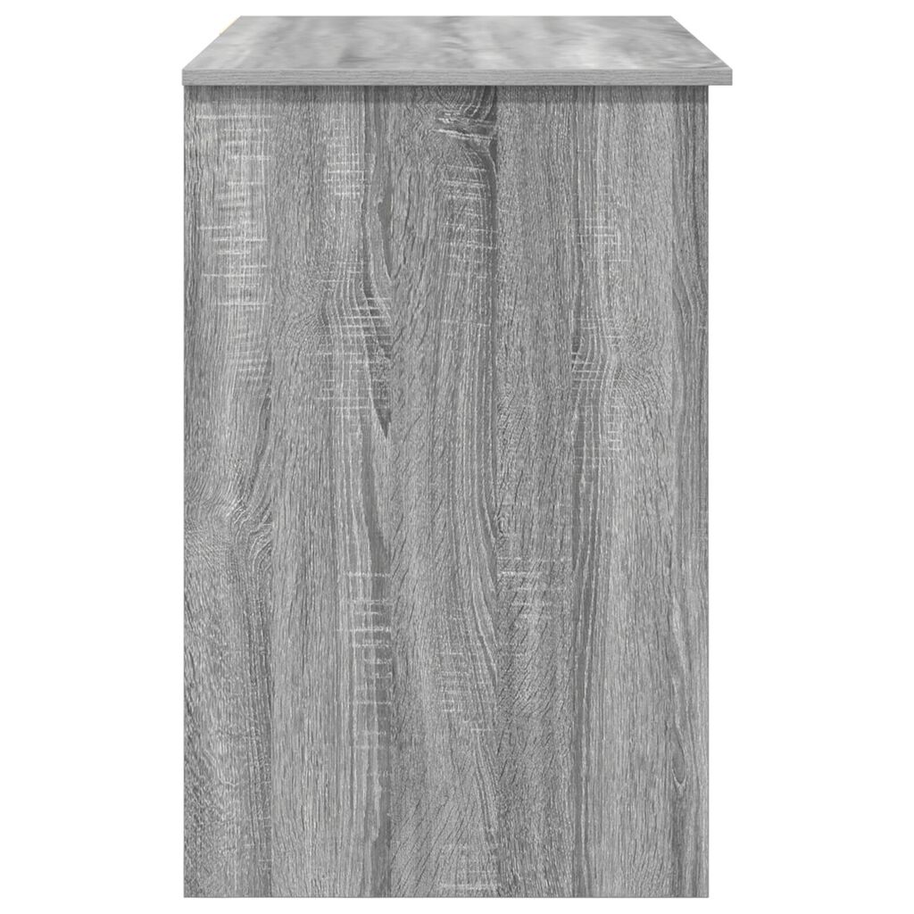 vidaXL Γραφείο με Αποθήκη Γκρι Sonoma 90x49.5x75 cm Επεξεργασμένο Ξύλο