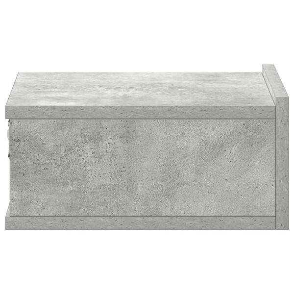 vidaXL Κομοδίνο Κρεμαστό Γκρι Σκυροδέματος 40x30x15 εκ. από Επεξ. Ξύλο