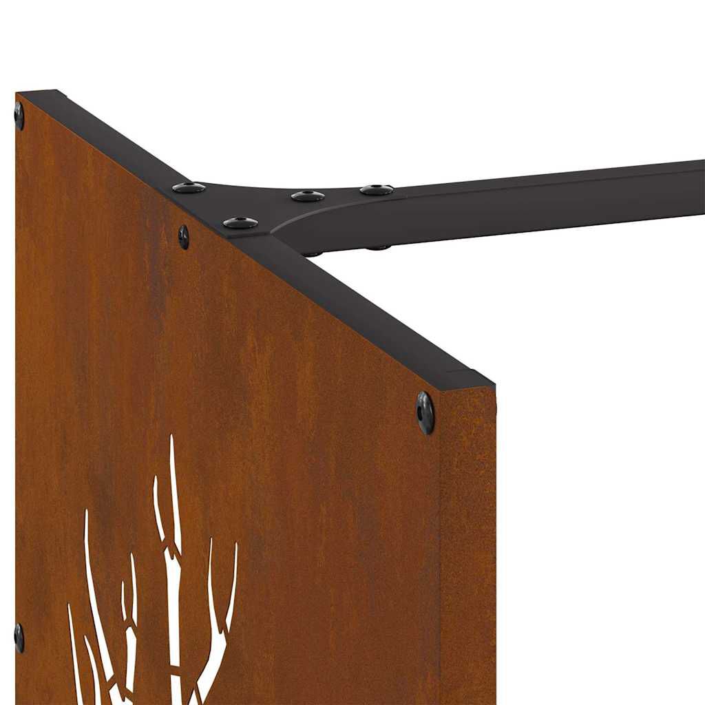 Ράφι για καυσόξυλα vidaXL 40x40x40 cm Ατσάλι σκληρυθέν στον αέρα