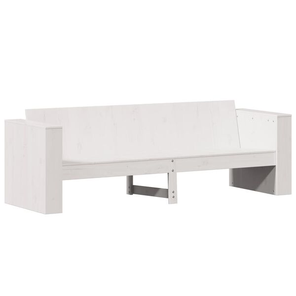 vidaXL Καναπές Κήπου Τριθέσιος Λευκός 189x60x62 εκ. Μασίφ Ξύλο Πεύκου