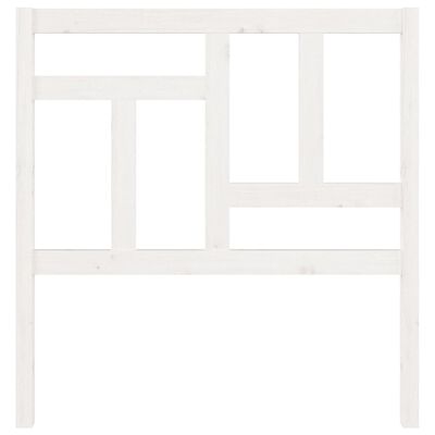 vidaXL Κεφαλάρι Κρεβατιού Λευκό 80,5 x 4 x 100 εκ. Μασίφ Ξύλο Πεύκου