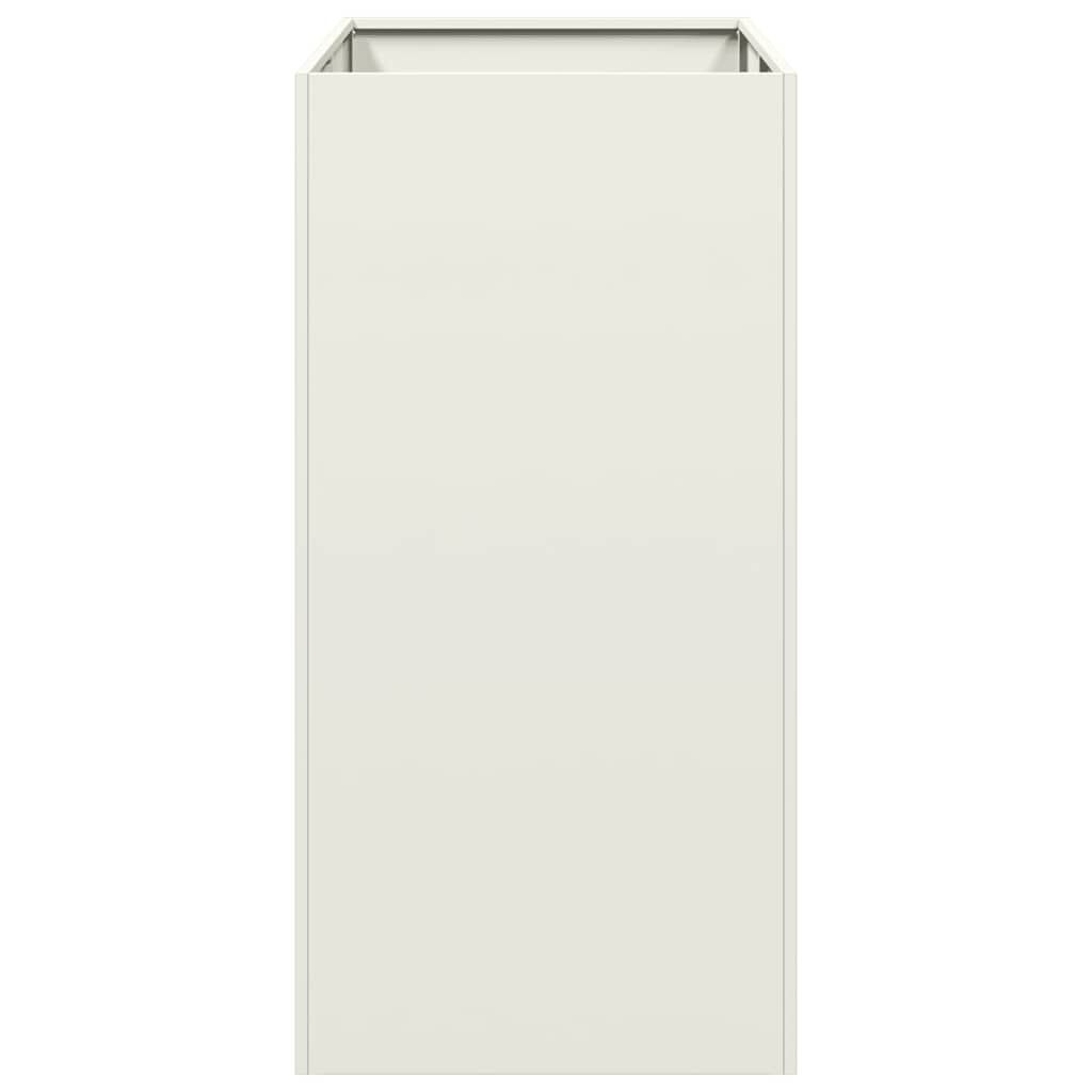 vidaXL Ζαρντινιέρα Λευκή 40x80x80 εκ. από Χάλυβα