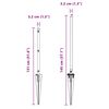 vidaXL Στύλος Περιφράξεων 26 pcs Ασημί 3.2 x 3.2 x 100 εκ Ατσάλι