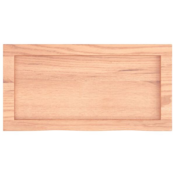 vidaXL Ράφι Τοίχου Ανοιχτό Καφέ 60x30x(2-6)εκ. Επεξ. Μασίφ Ξύλο Δρυός