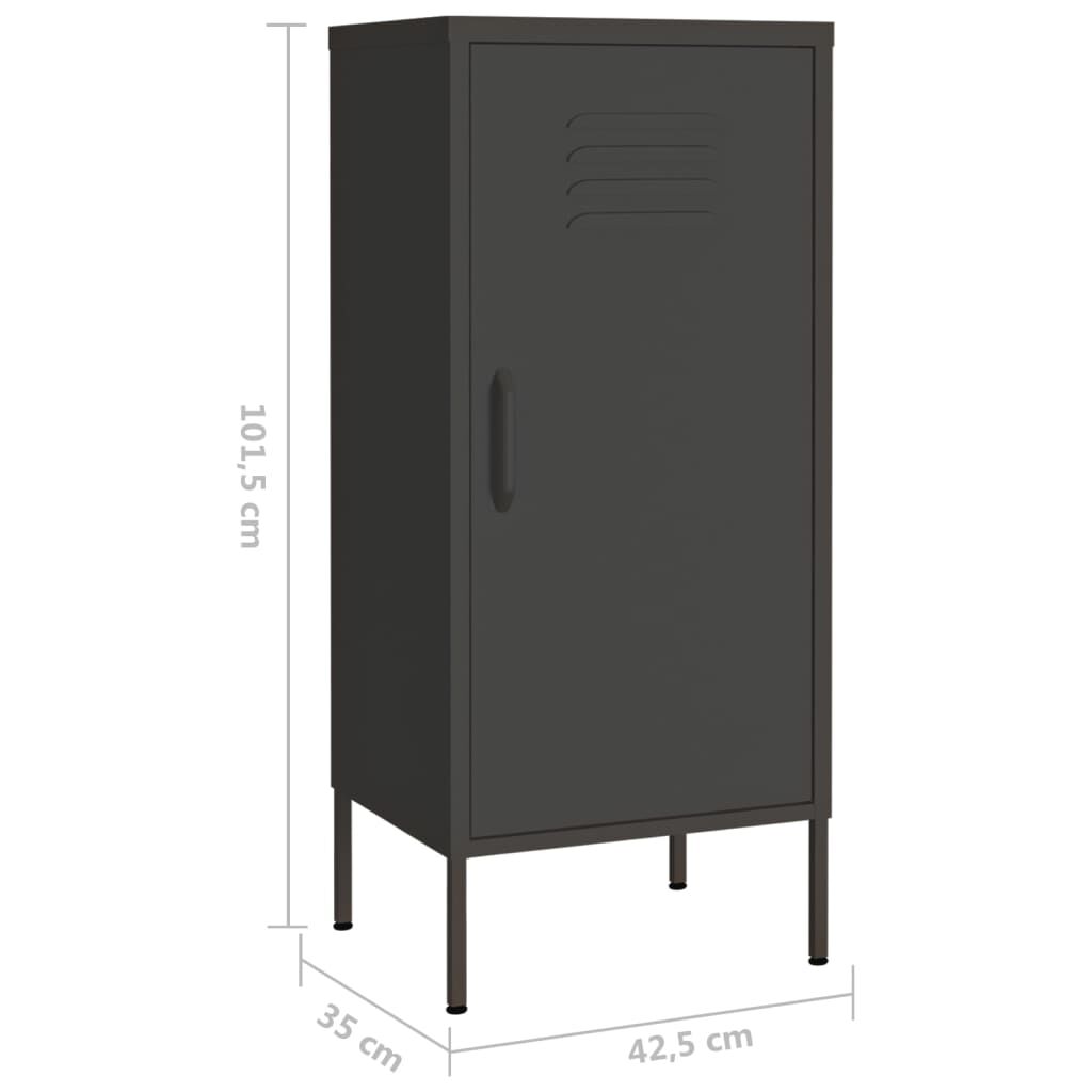 vidaXL Ντουλάπι Αποθήκευσης Ανθρακί 42,5x35x101,5 εκ. από Ατσάλι
