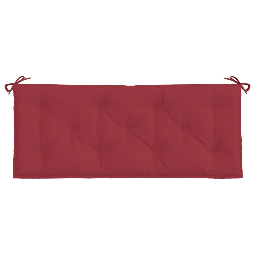 vidaXL Μαξιλάρια Πάγκου Κήπου 2 τεμ. Μπορντό 120x50x7cm Ύφασμα Oxford