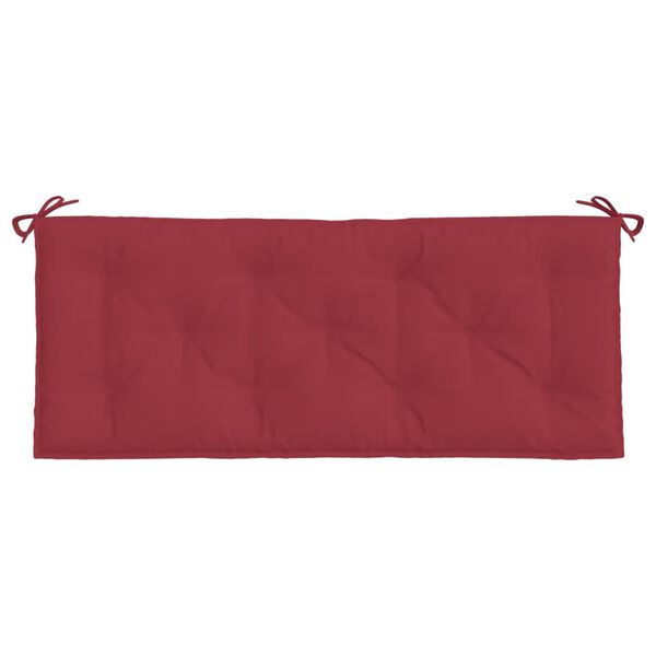 vidaXL Μαξιλάρια Πάγκου Κήπου 2 τεμ. Μπορντό 120x50x7cm Ύφασμα Oxford