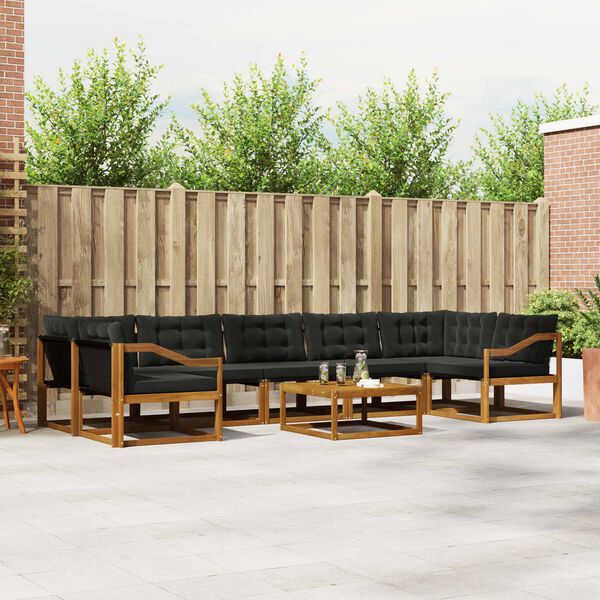 vidaXL &Sigma;&epsilon;&iota;&rho;ά &Kappa;&alpha;&nu;&alpha;&pi;έ &Epsilon;&xi;&omega;&tau;&epsilon;&rho;&iota;&kappa;&omicron;ύ &mu;&epsilon; &mu;&alpha;&xi;&iota;&lambda;ά&rho;&iota; 8 pcs &Phi;&upsilon;&sigma;&iota;&kappa;ό &kappa;&alpha;&iota; &Mu;&alpha;ύ&rho;&omicron;