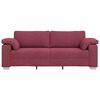 vidaXL Καναπές με μαξιλάρι Μπορντό 219 x 77 x 82 εκ ύφασμα