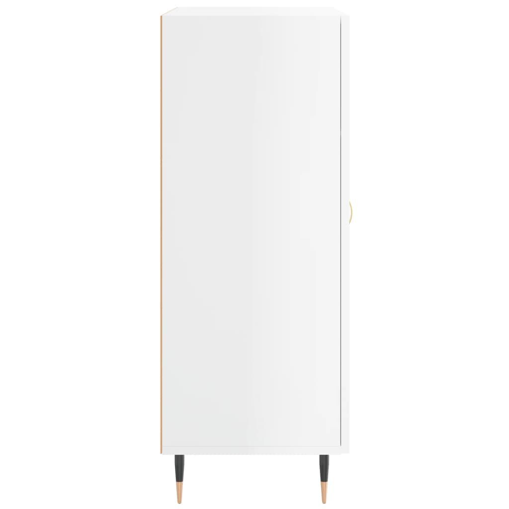 vidaXL Ντουλάπι Γυαλιστερό Λευκό 69,5x34x90 εκ. Επεξεργασμένο Ξύλο