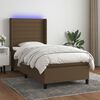 vidaXL &Kappa;&rho;&epsilon;&beta;ά&tau;&iota; Boxspring &mu;&epsilon; &Sigma;&tau;&rho;ώ&mu;&alpha; & LED &Sigma;&kappa;.&Kappa;&alpha;&phi;έ 80x200 &epsilon;&kappa;. &Upsilon;&phi;&alpha;&sigma;&mu;ά&tau;&iota;&nu;&omicron;