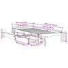 vidaXL Πλαίσιο Κρεβατιού με Συρτάρια Κρεβ. Χωρίς 75x190 εκ.
