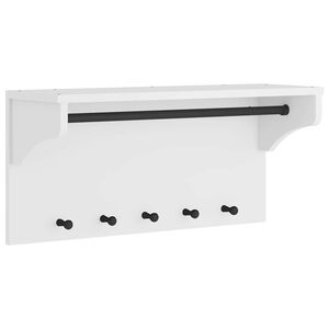 vidaXL Επίτοιχη κρεμάστρα παλτών SANDNES Λευκό 87x30x42 εκ. Πεύκο ξύλο