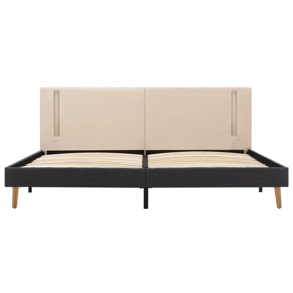 vidaXL &Pi;&lambda;&alpha;ί&sigma;&iota;&omicron; &Kappa;&rho;&epsilon;&beta;&alpha;&tau;&iota;&omicron;ύ &mu;&epsilon; LED &Kappa;&rho;&epsilon;&mu;/&Sigma;&kappa;. &Gamma;&kappa;&rho;&iota; 180x200 &epsilon;&kappa;. &Upsilon;&phi;&alpha;&sigma;&mu;ά&tau;&iota;&nu;&omicron;