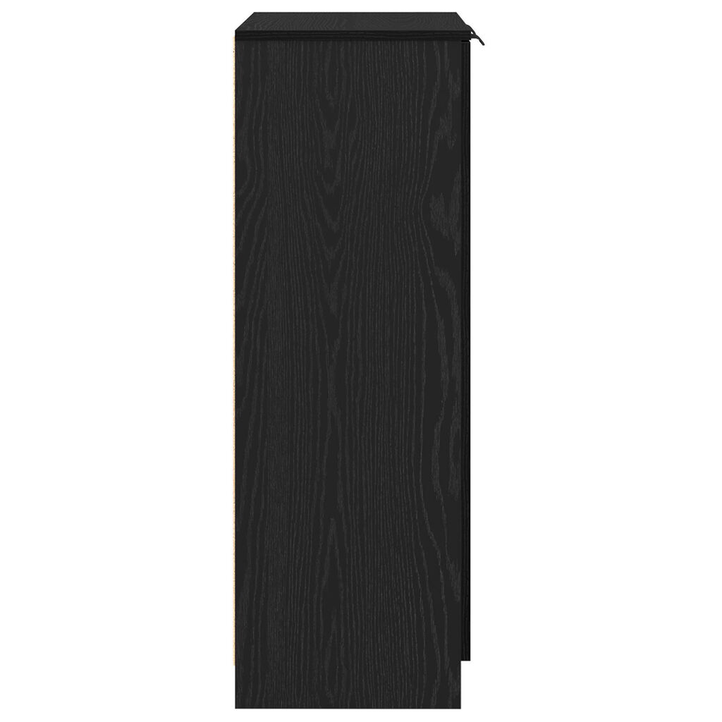 vidaXL Ντουλάπι Παπουτσιών Μαύρο Δρυός 59x35x100 εκ. Από Επεξεργασμένο Ξύλο