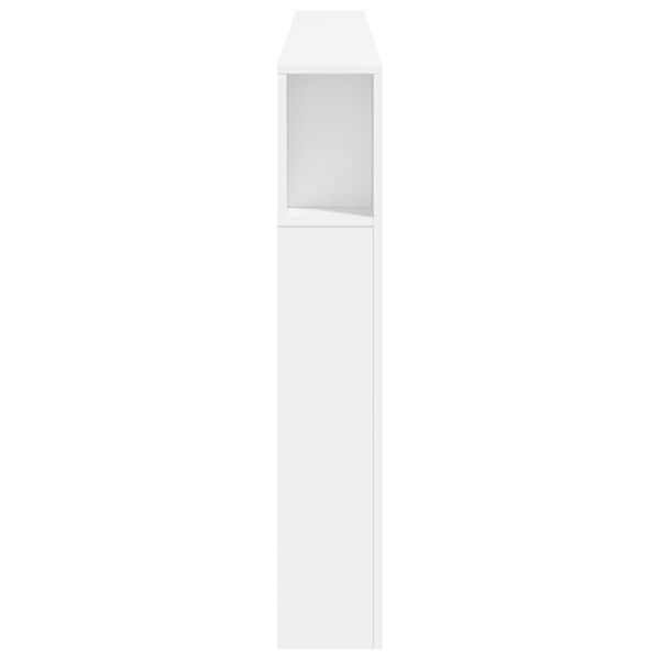vidaXL Κεφαλάρι Κρεβατιού με LED Λευκό 220x18,5x103,5 εκ Επεξεργ. Ξύλο