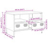 vidaXL Έπιπλο Τηλεόρασης Λαδί 68 x 39 x 43,5 εκ. Χάλυβας Ψυχρής Έλασης