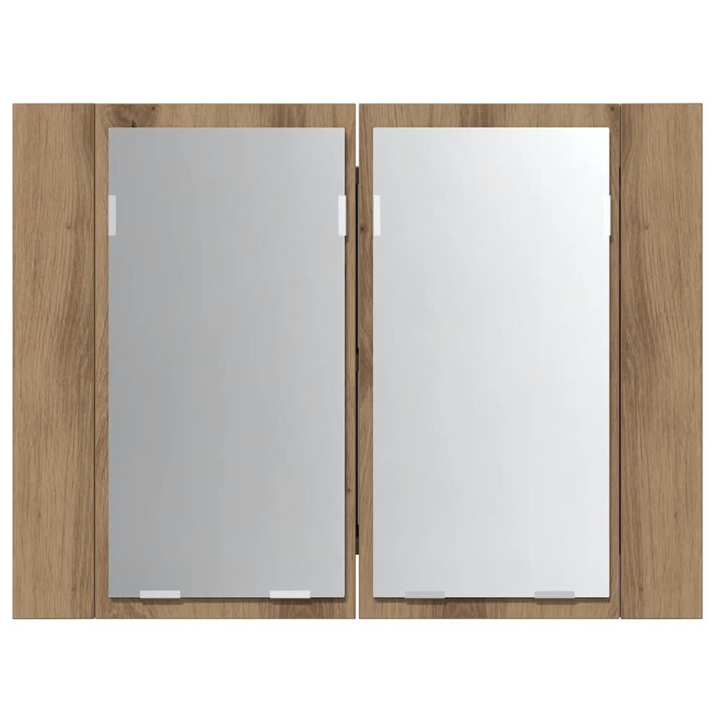 vidaXL Καθρέφτης Ντουλάπι Αρτισιανή Δρυς 60x12x45 εκ. Επεξ. Ξύλο