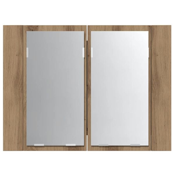 vidaXL Καθρέφτης Ντουλάπι Αρτισιανή Δρυς 60x12x45 εκ. Επεξ. Ξύλο