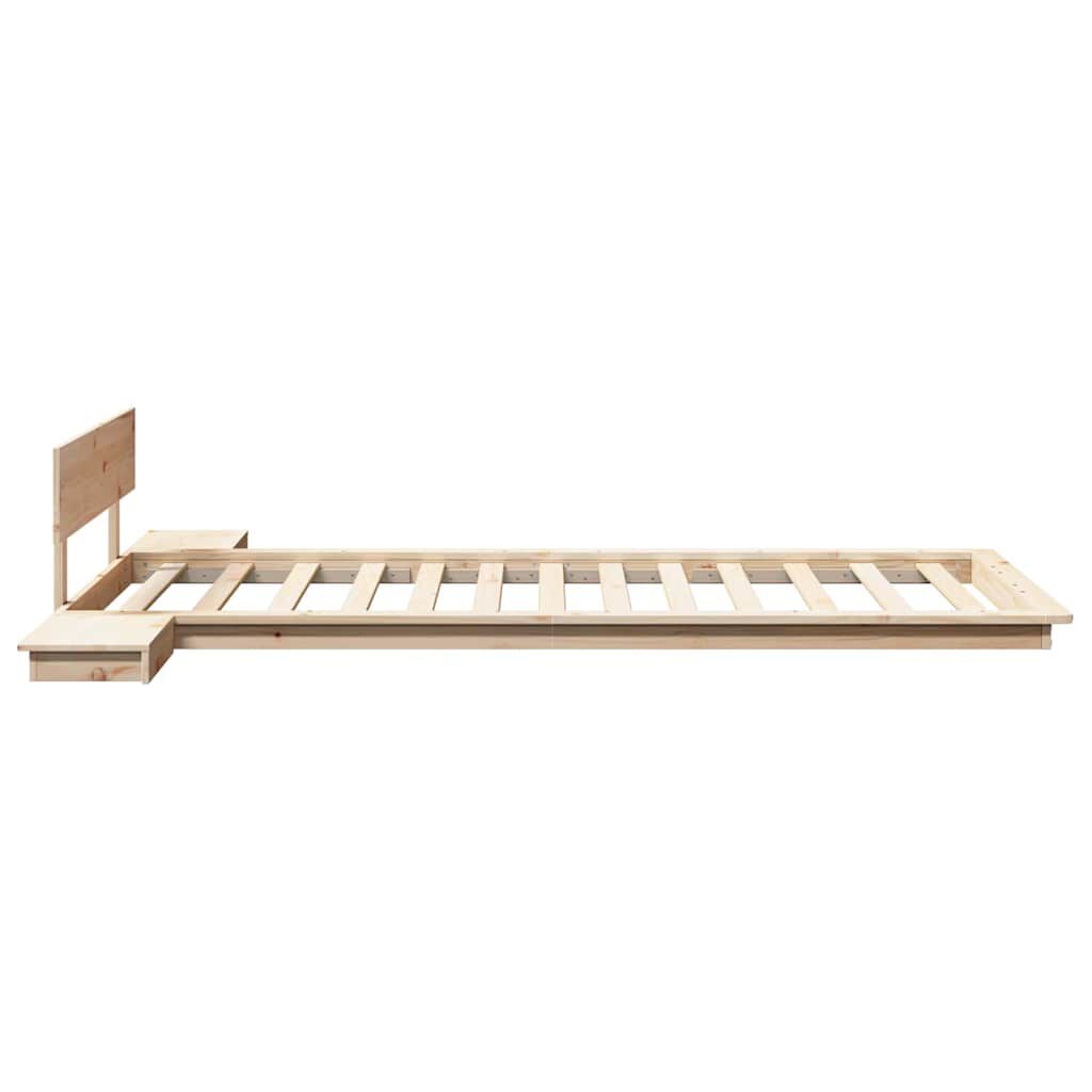 vidaXL Σκελετός Κρεβατιού Καφέ 75 x 190 cm ξύλο