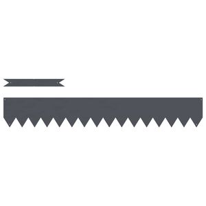 vidaXL Περιγράμματα γκαζόν 10 pcs Ανθρακί 100 x 0.5 x 15 εκ Ατσάλι