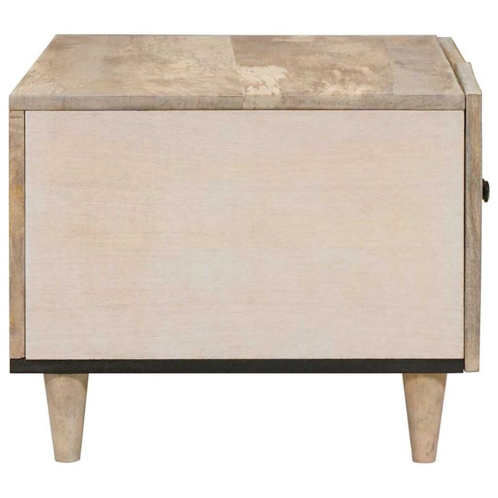 vidaXL Τραπεζάκι σαλονιού Μπεζ 80 x 50 x 40 cm Μασίφ ξύλο μάνγκο