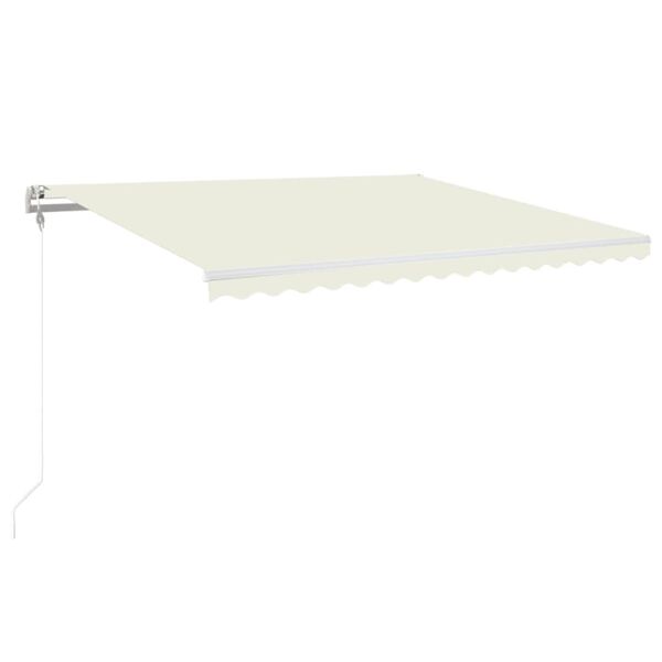 vidaXL Τέντα Αυτόματη με LED & Αισθητήρα Ανέμου Κρεμ 450 x 350 εκ.