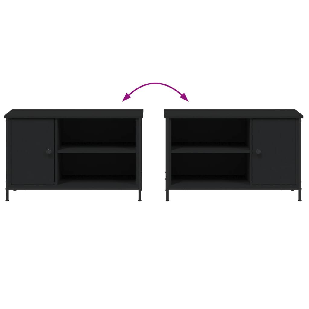 vidaXL Έπιπλο Τηλεόρασης Μαύρο 80 x 40 x 50 εκ. από Επεξεργασμένο Ξύλο