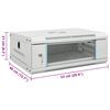 vidaXL Καμπίνα Δικτύου Επιτοίχια 4U 19'' IP20 53x40x21 εκ.