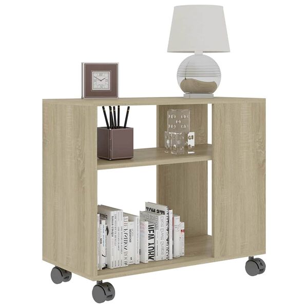 vidaXL Τραπέζι Βοηθητικό Sonoma Δρυς 70x35x55 εκ. Επεξεργασμένο Ξύλο