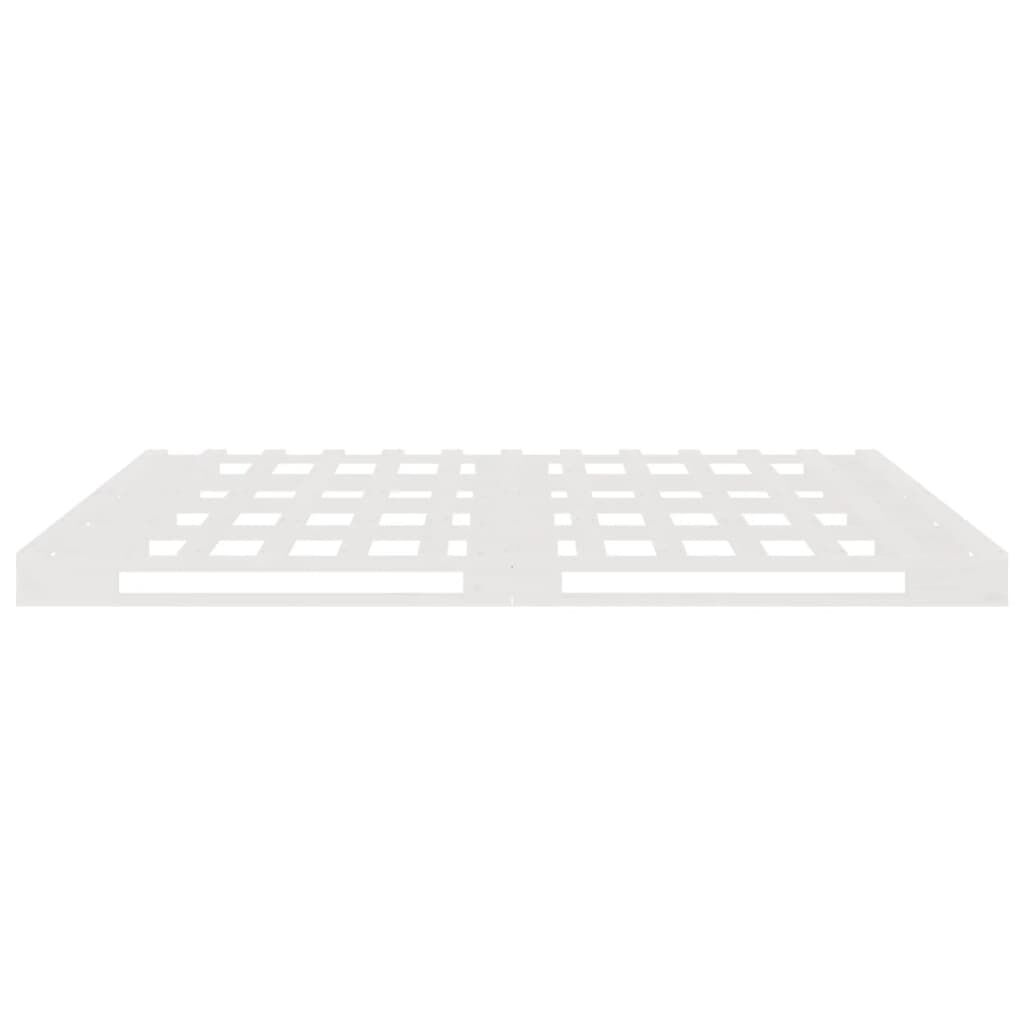 vidaXL Κρεβάτι από Παλέτες Λευκό 140 x 200 εκ. από Μασίφ Ξύλο Πεύκου