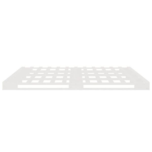 vidaXL Κρεβάτι από Παλέτες Λευκό 140 x 200 εκ. από Μασίφ Ξύλο Πεύκου