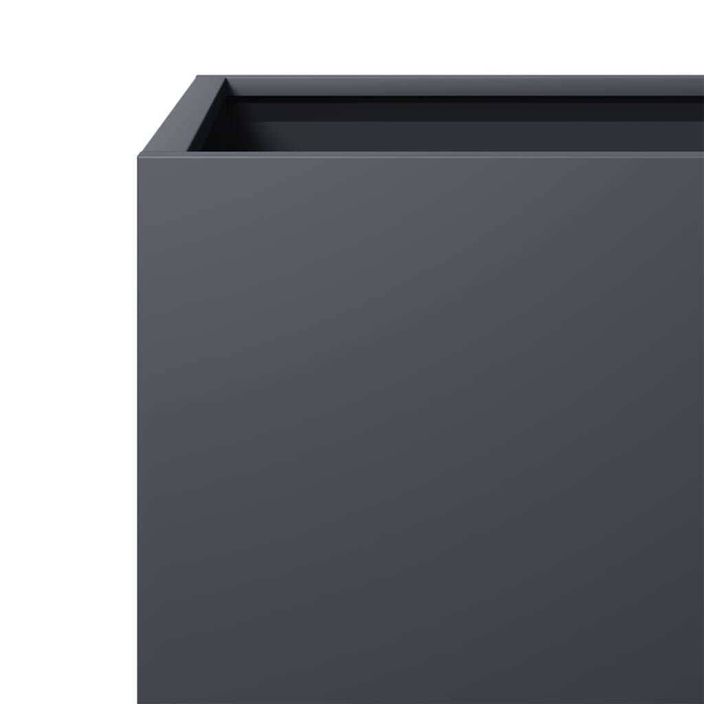 vidaXL Ζαρντινιέρα Κήπου Ανθρακί 50x50x50 εκ. από Ατσάλι