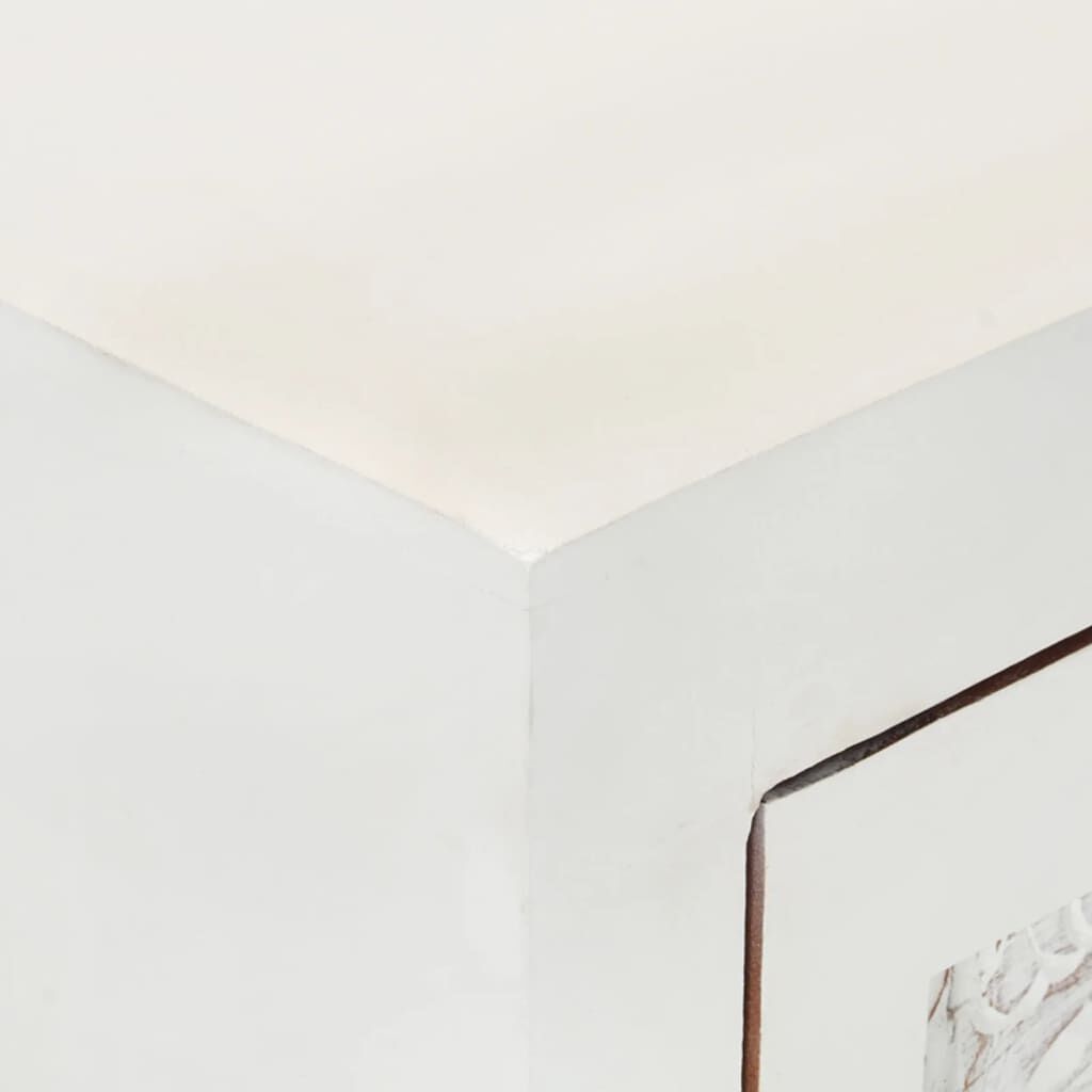 vidaXL Ντουλάπι Λευκό 55 x 30 x 90 εκ. από Μασίφ Ξύλο Ακακίας