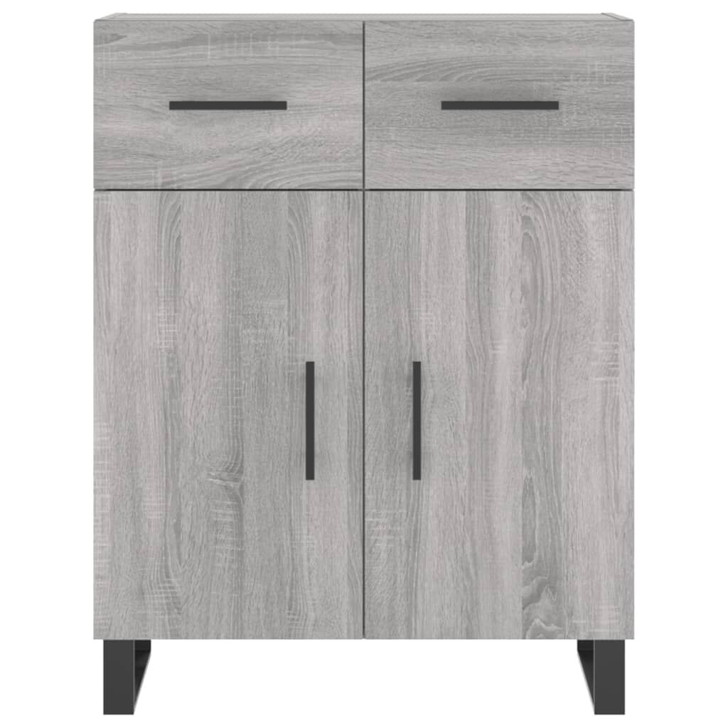 vidaXL Ντουλάπι Γκρι Sonoma 69,5 x 34 x 180 εκ. Επεξεργασμένο Ξύλο