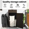 vidaXL Ντουλάπι Αποθήκευσης Κήπου Καφέ 55x55x111 εκ. Συνθετικό Ρατάν