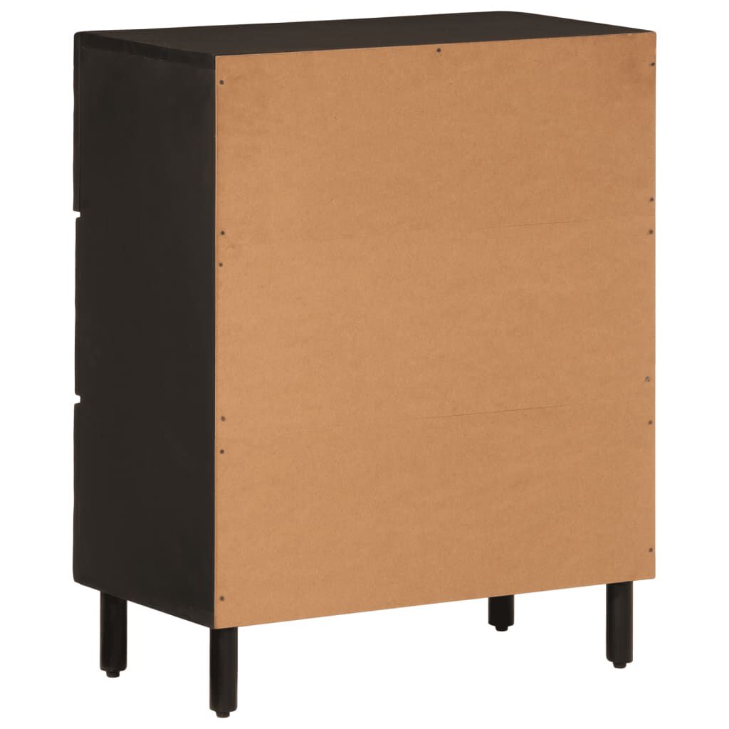 vidaXL Βοηθητικά Ντουλάπια 2 Τεμ. Μαύρα 60x33x75 εκ. Μασίφ Ξύλο Μάνγκο