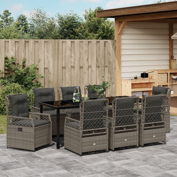 vidaXL &Sigma;έ&tau; &phi;&alpha;&gamma;&eta;&tau;&omicron;ύ &gamma;&iota;&alpha; &kappa;ή&pi;&omicron; 9 pcs &Gamma;&kappa;&rho;&iota; &sigma;&upsilon;&nu;&theta;&epsilon;&tau;&iota;&kappa;ό &rho;&alpha;&tau;ά&nu;