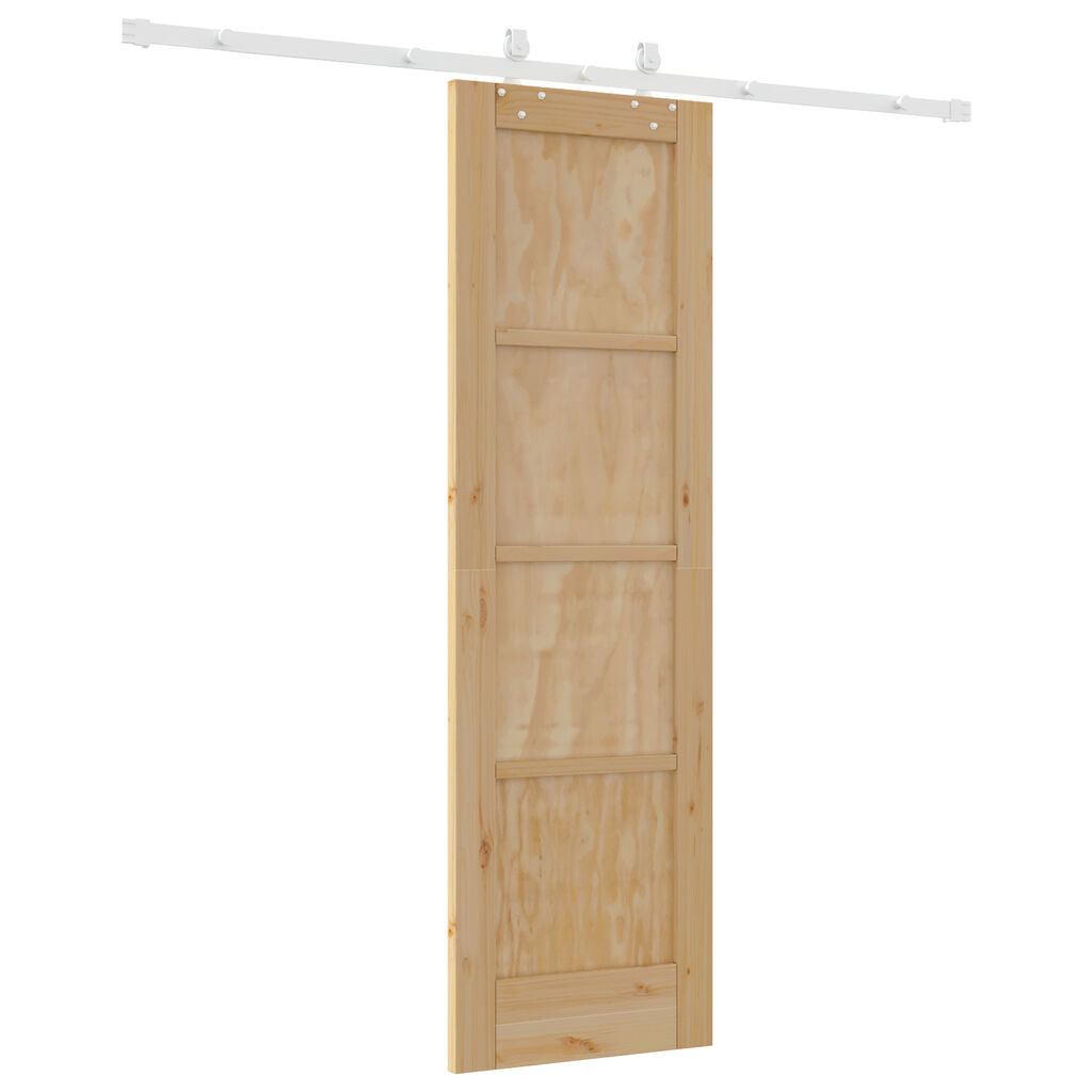 vidaXL Συρόμενη Πόρτα με Σετ Εξαρτημάτων 61x198.5 εκ Μασίφ Ξύλο Πεύκου, vidaXL Εσωτερική Πόρτα 'ORKDAL'61x198.5 εκ Μασίφ Ξύλο Πεύκου