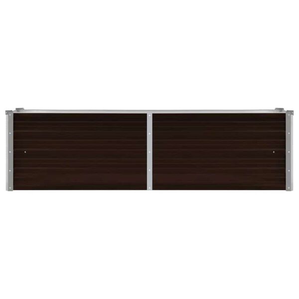 vidaXL Ζαρντινιέρα Υπερυψωμένη Καφέ 160x40x45 εκ. Γαλβανισμ. Χάλυβας