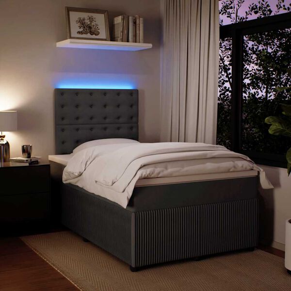 vidaXL &Kappa;&rho;&epsilon;&beta;ά&tau;&iota; Boxspring &mu;&epsilon; &Sigma;&tau;&rho;ώ&mu;&alpha; &Sigma;&kappa;&omicron;ύ&rho;&omicron; &Gamma;&kappa;&rho;&iota; 120x200 &epsilon;&kappa;. &Beta;&epsilon;&lambda;&omicron;ύ&delta;&iota;&nu;&omicron;