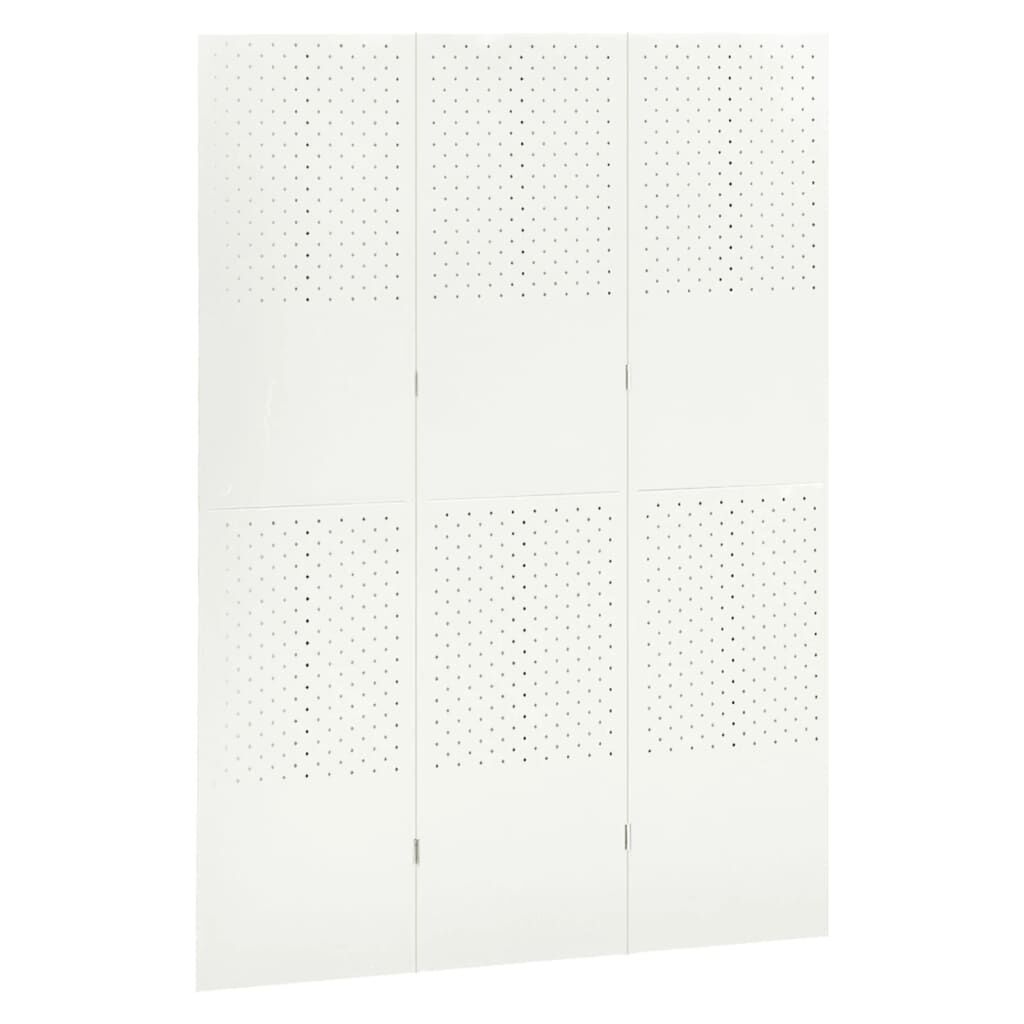 vidaXL Διαχωριστικό Δωματίου με 3 Πάνελ Λευκό 120 x 180 εκ. από Ατσάλι