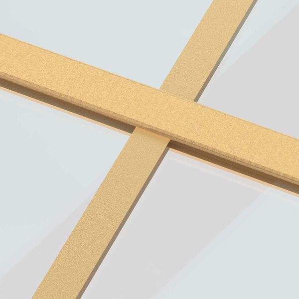 vidaXL Συρόμενη Πόρτα Χρυσή 76 x 205 εκ. από Γυαλί ESG και Αλουμίνιο