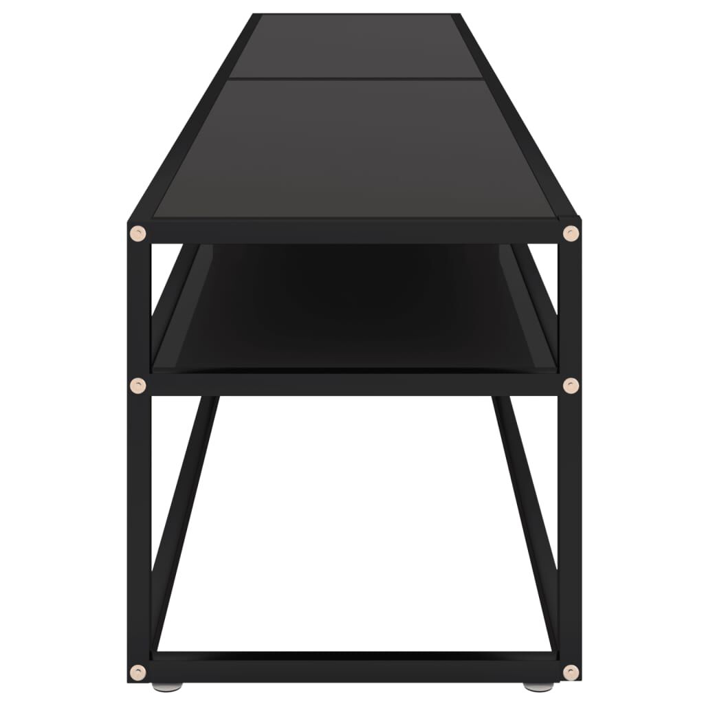 vidaXL Έπιπλο Τηλεόρασης Μαύρο 200 x 40 x 40,5 εκ. από Γυαλί Ασφαλ.